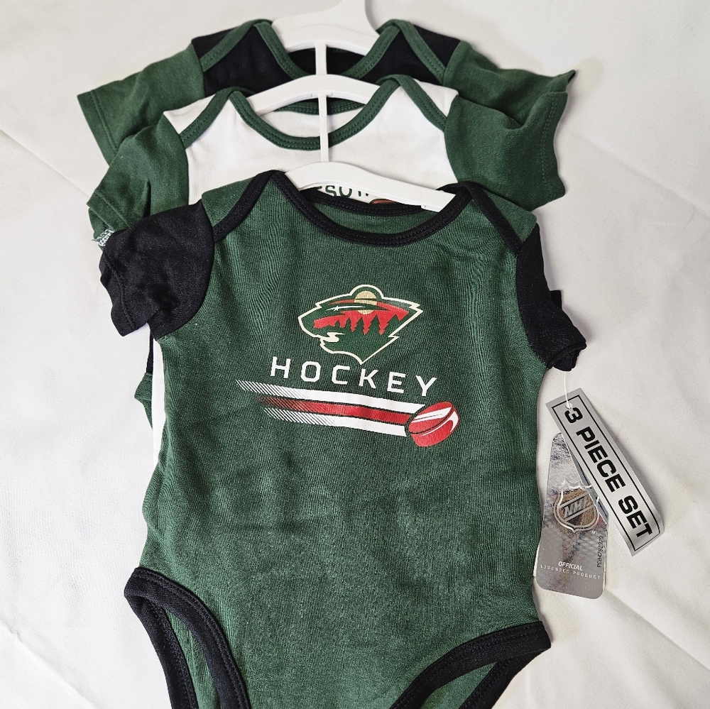 NHL Minnesota Wild 3/6 Months‎ Kids Onesies